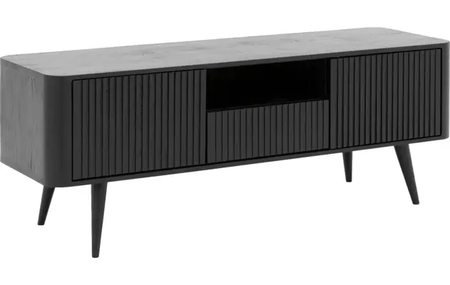 Goossens tv meubel seppe zwart eiken - 8210676-02