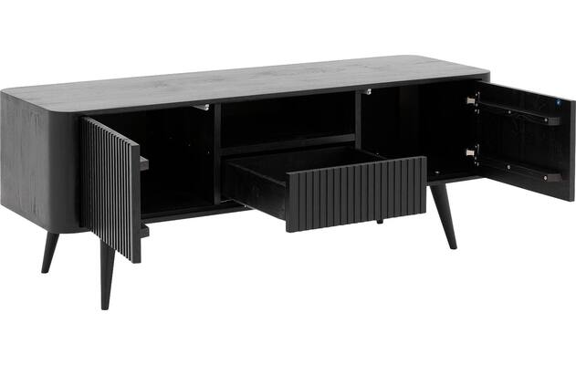Goossens tv meubel seppe zwart eiken - 8210676-06