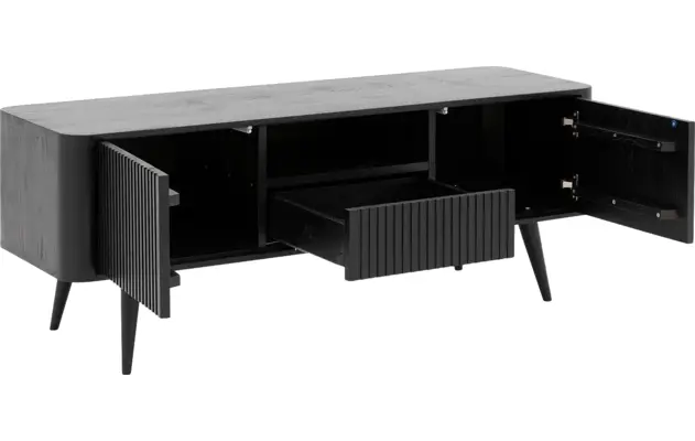 Goossens tv meubel seppe zwart eiken - 8210676-06