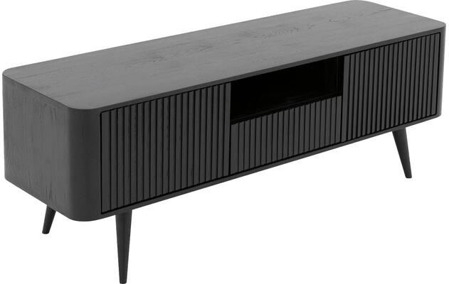 Goossens tv meubel seppe zwart eiken - 8210676-07
