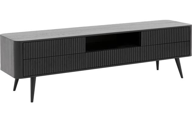 Goossens tv meubel seppe zwart eiken - 8210677-02
