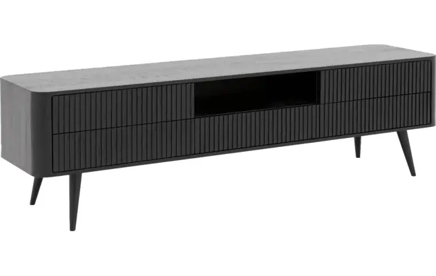 Goossens tv meubel seppe zwart eiken - 8210677-02