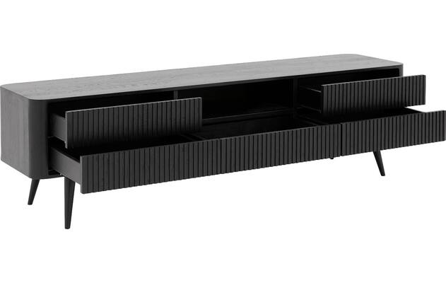 Goossens tv meubel seppe zwart eiken - 8210677-06