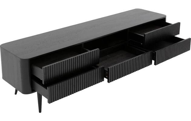 Goossens tv meubel seppe zwart eiken - 8210677-07