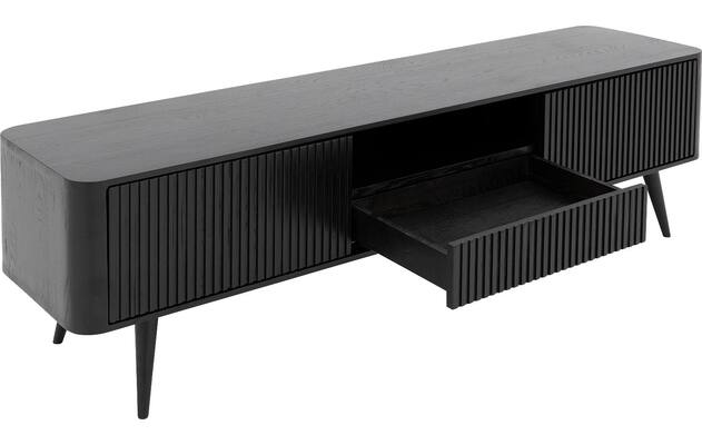 Goossens tv meubel seppe zwart eiken - 8210678-06