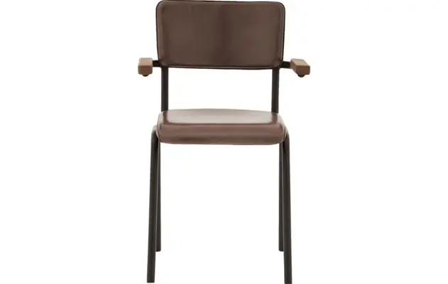 Goossens eetkamerstoel chaplin bruin leer - 8210697-01