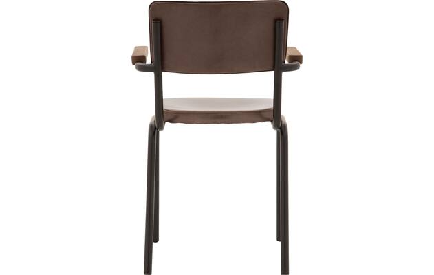 Goossens eetkamerstoel chaplin bruin leer - 8210697-02