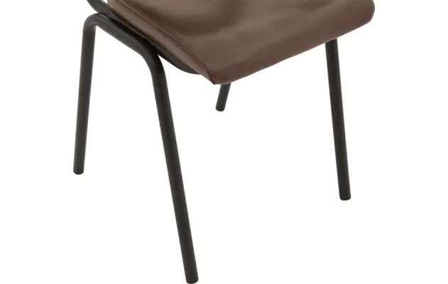 Goossens eetkamerstoel chaplin bruin leer - 8210697-05