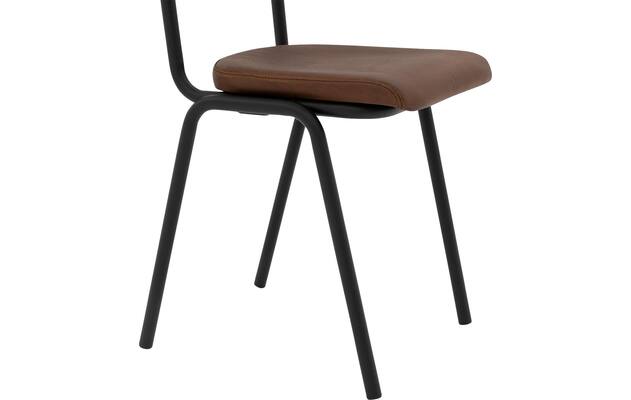 Goossens eetkamerstoel chaplin bruin leer - 8210698-05