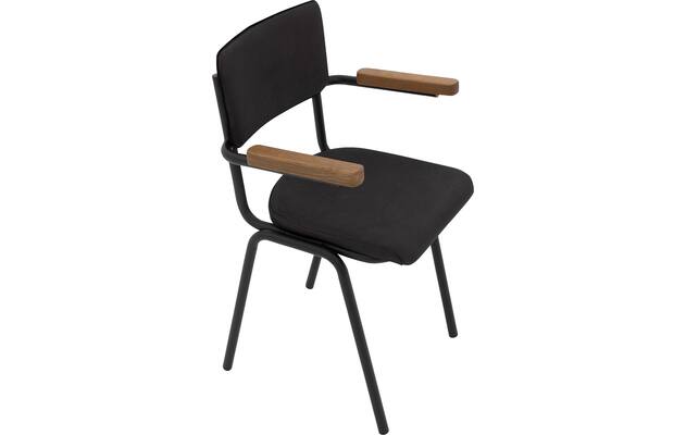 Goossens eetkamerstoel chaplin grijs leer - 8210699-04