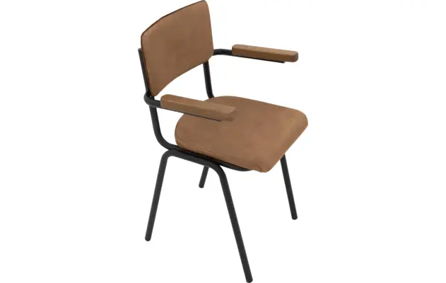 Goossens eetkamerstoel chaplin bruin leer - 8210700-04