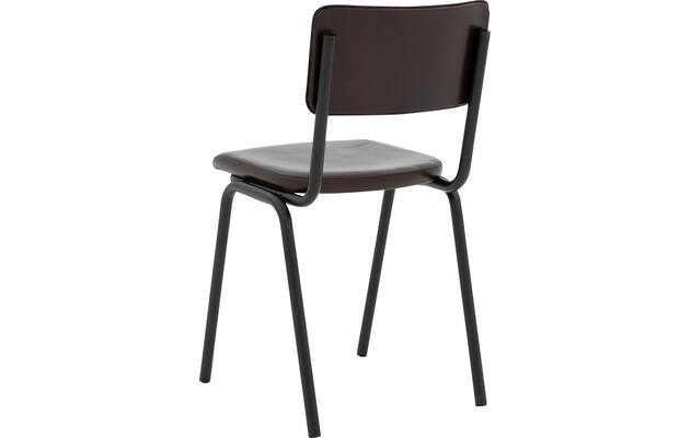 Goossens eetkamerstoel chaplin bruin leer - 8210703-02