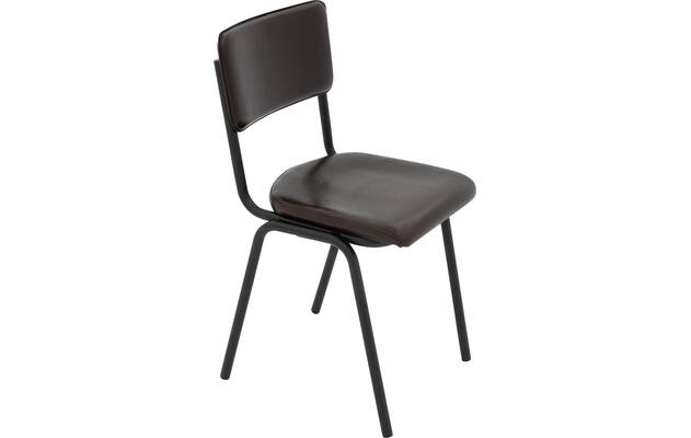 Goossens eetkamerstoel chaplin bruin leer - 8210703-04