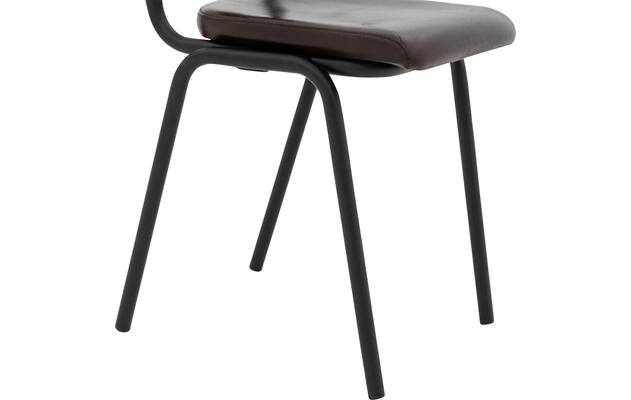 Goossens eetkamerstoel chaplin bruin leer - 8210703-06