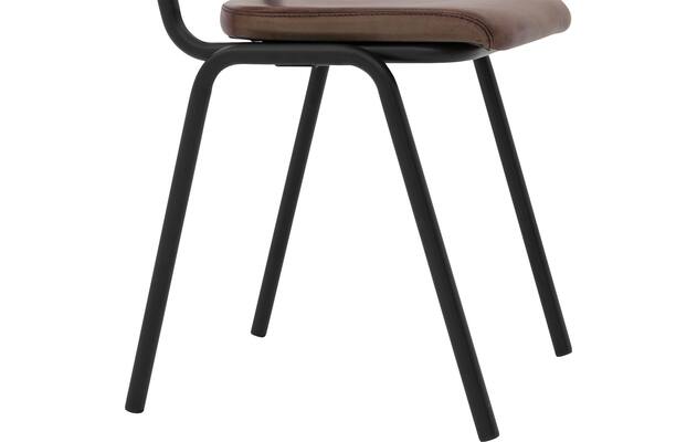 Goossens eetkamerstoel chaplin bruin leer - 8210704-05