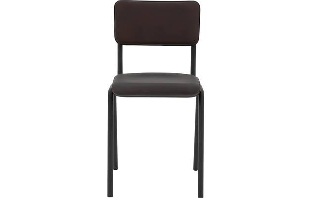 Goossens eetkamerstoel chaplin bruin leer - 8210705-03