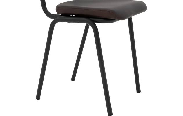 Goossens eetkamerstoel chaplin bruin leer - 8210705-05