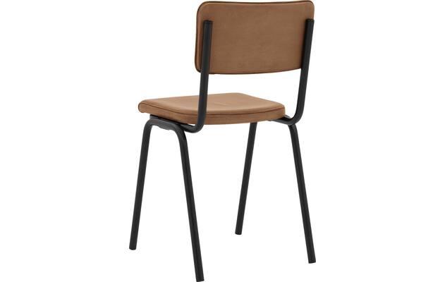 Goossens eetkamerstoel chaplin bruin leer - 8210706-03