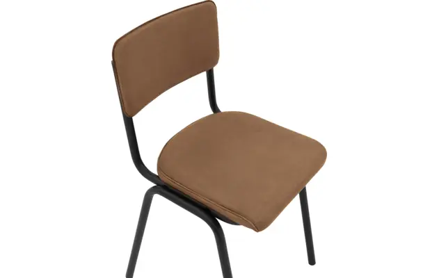 Goossens eetkamerstoel chaplin bruin leer - 8210706-04