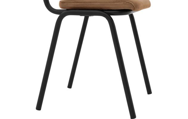 Goossens eetkamerstoel chaplin bruin leer - 8210706-05