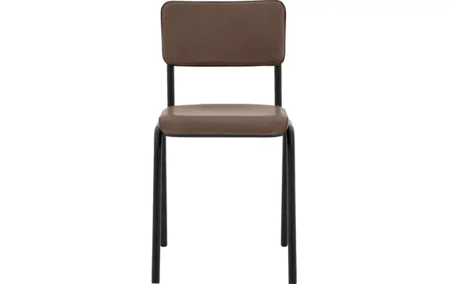 Goossens eetkamerstoel chaplin bruin leer - 8210707-01
