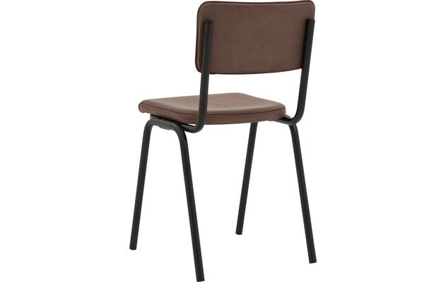 Goossens eetkamerstoel chaplin bruin leer - 8210707-03