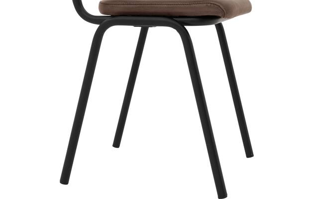 Goossens eetkamerstoel chaplin bruin leer - 8210707-05