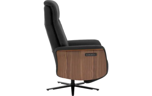 Goossens relaxstoel finesse zwart leer - 8211285-04