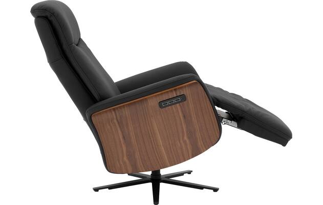 Goossens relaxstoel finesse zwart leer - 8211285-06