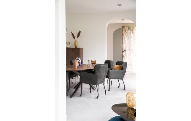 Goossens excellent eetkamerstoel leogang zwart leer - 8211356-omgekleurd-01