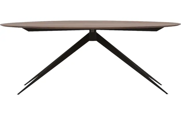 Goossens excellent eettafel uniek donker bruin eiken - 8211503-01