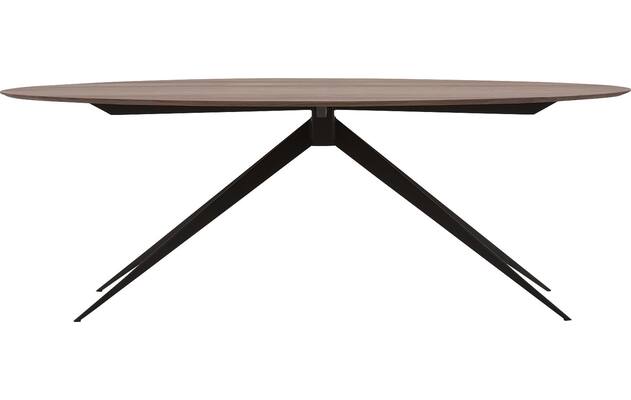 Goossens excellent eettafel uniek donker bruin eiken - 8211504-01