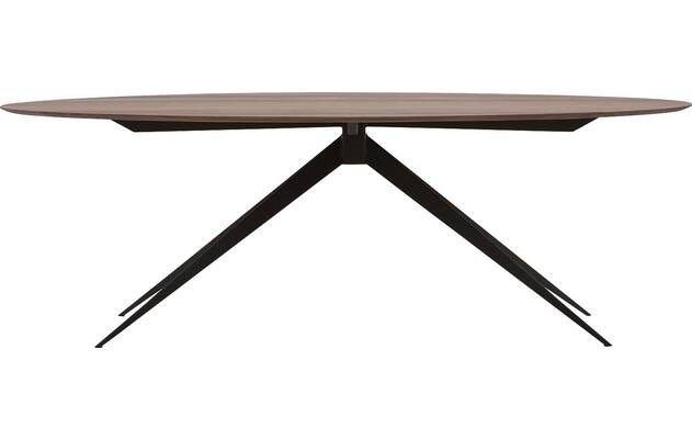 Goossens excellent eettafel uniek donker bruin eiken - 8211505-01