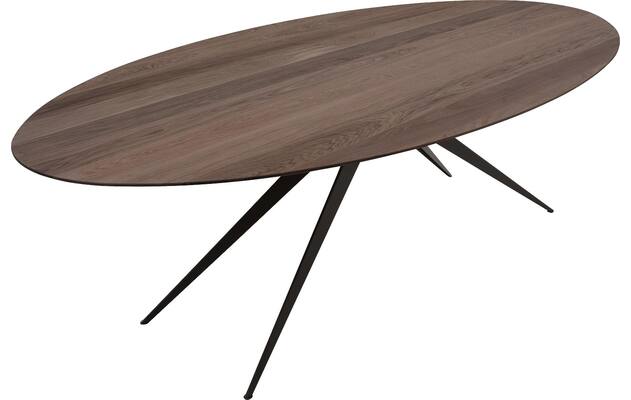 Goossens excellent eettafel uniek donker bruin eiken - 8211506-03