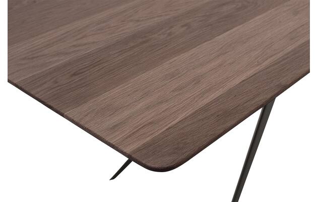 Goossens excellent eettafel uniek donker bruin eiken - 8211549-06