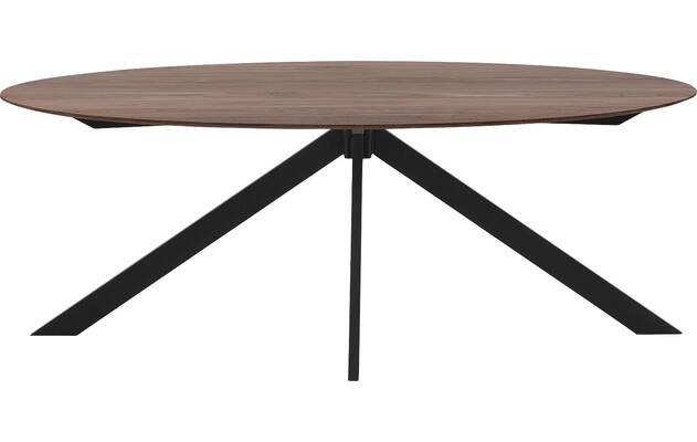 Goossens excellent eettafel uniek donker bruin eiken - 8211587-02