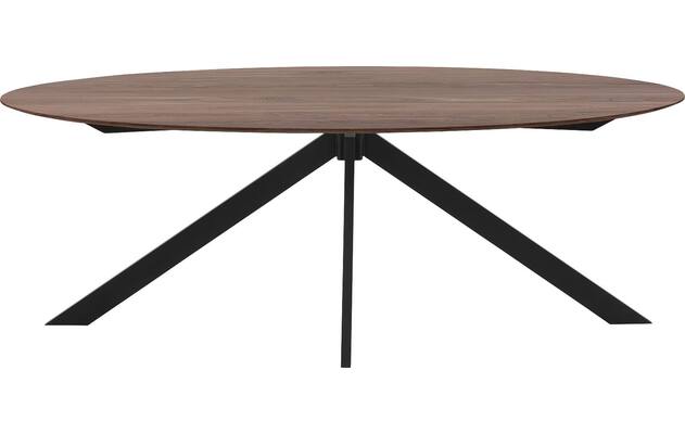 Goossens excellent eettafel uniek donker bruin eiken - 8211588-02