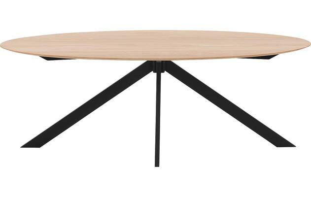Goossens excellent eettafel uniek blank eiken - 8211609-02