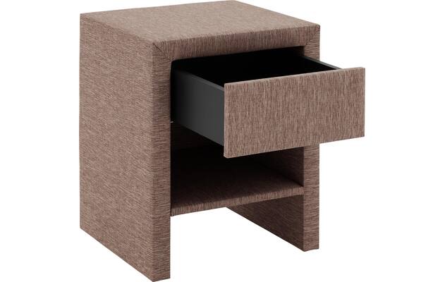 Goossens nachtkastje nomade steppe bruin stof - 8211836-03