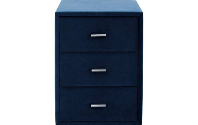 Goossens excellent nachtkastje briljant elite blauw stof - 8211854-C-02
