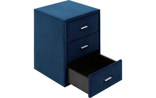 Goossens excellent nachtkastje briljant elite blauw stof - 8211854-C-03