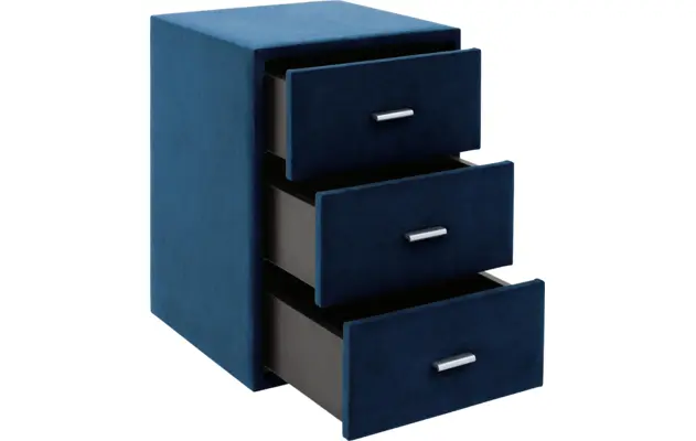 Goossens excellent nachtkastje briljant elite blauw stof - 8211854-C-04