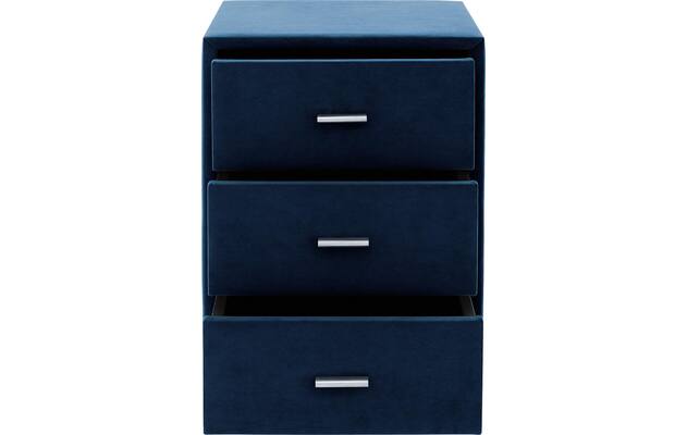 Goossens excellent nachtkastje briljant elite blauw stof - 8211854-C-05