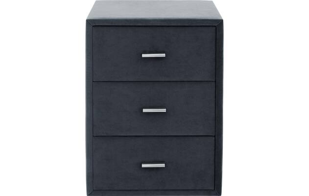 Goossens excellent nachtkastje briljant elite blauw stof - 8211855-C-02