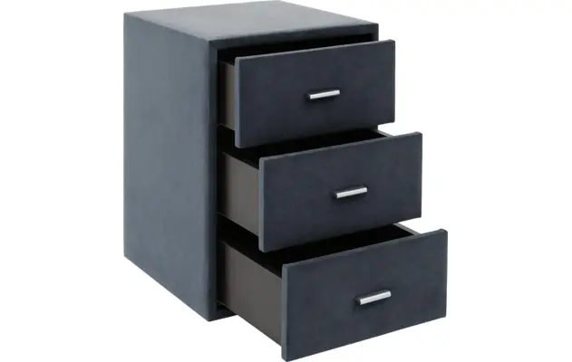 Goossens excellent nachtkastje briljant elite blauw stof - 8211855-C-04