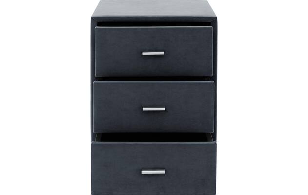 Goossens excellent nachtkastje briljant elite blauw stof - 8211855-C-05