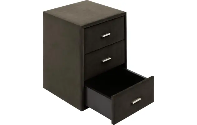 Goossens excellent nachtkastje briljant elite bruin stof - 8211856-C-03