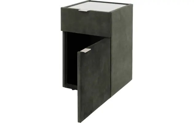 Goossens nachtkastje briljant luxe groen stof - 8211869-A-03