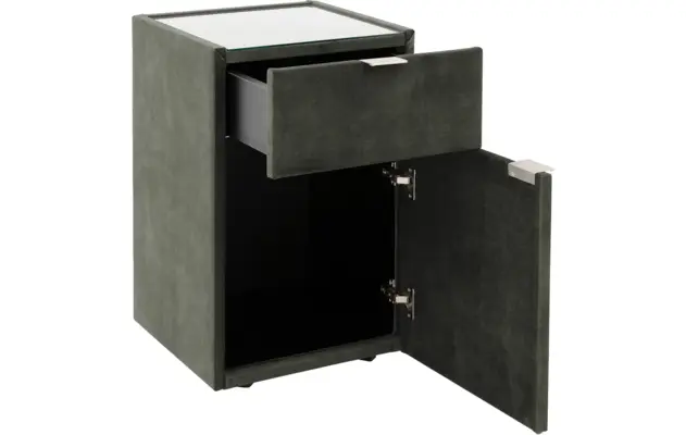 Goossens nachtkastje briljant luxe groen stof - 8211869-A-05