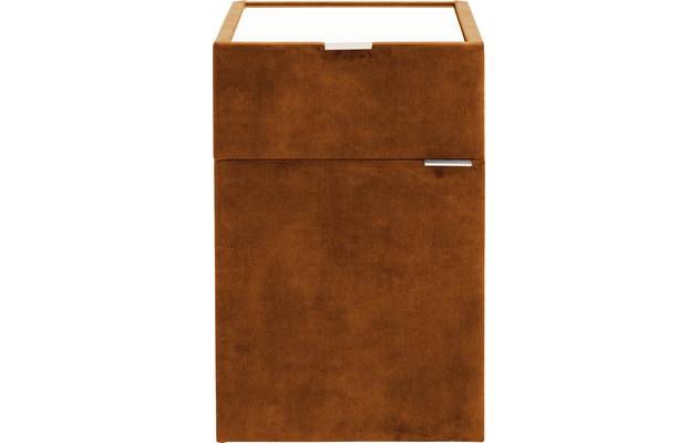 Goossens nachtkastje briljant luxe bruin stof - 8211871-01